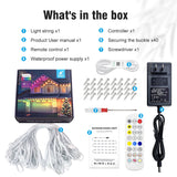 148 ft Permanent Outdoor Lights, 54 LED RGB Eave Lights with Bluetooth, Remote and Music Sync