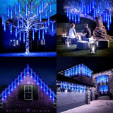 Christmas LED Meteor Shower Rain Lights, 540 LEDs, 10 × 20" Waterproof Cascading Tube Lights
