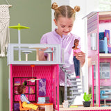 KidKraft Uptown Modern Wooden Dollhouse – 3 Floors, Pool, Elevator, Lights, Sounds & 36 Accessories