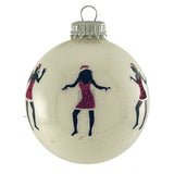 Set of 8 Seamless Glass Christmas Tree Ornaments, 2.63-Inch Solid-Color Xmas Baubles