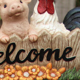 Mainstays Welcome Farm Animals Garden Statue, High-Density Resin & Cement Outdoor Décor