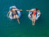 Intex River Run Wedge Inflatable Water Lounge with Backrest, Mesh Bottom & Connect 'n Float System