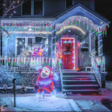 Solar Meteor Shower Icicle Lights, 8 Tubes, 192 LEDs, 11.8" Solar Falling Rain Lights