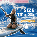 Genreen 11' Inflatable Stand Up Paddle Board Set with Complete SUP Accessories