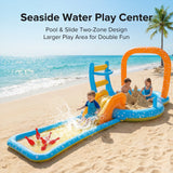 Inflatable Family Swimming Pool, Rectangular Above Ground Backyard Pool
