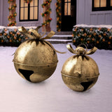 Member’s Mark 2-Piece Oversized Metal Jingle Bell Décor Set, Antique Red or Gold