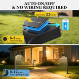 8 Pack Solar Pathway Lights – 3500 K Warm White LED Landscape Lights