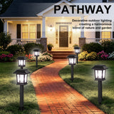 12 Pack Solar Pathway Lights – 6000 K Cool White LED Landscape Lights