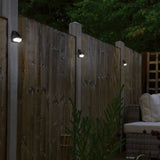 TORCHSTAR 12 Pack Dusk-to-Dawn LED Solar Fence Lights – Cool White Post Light