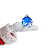 Set of 8 Seamless Glass Christmas Tree Ornaments, 2.63-Inch Solid-Color Xmas Baubles