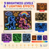 16" LED Drawing Board with 10 Color Modes, 9 Brightness Levels & Rechargeable Battery