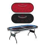 Barrington 10-player Professional Playing Poker Table with LED Lights