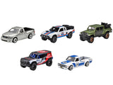 5-Car Hot Wheels 2021 Car Culture Hyper Haulers 1:64 Die-Cast Set – Rubber Tires