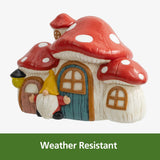 Mainstays Weather-Resistant Mushroom Village Garden Statue, Resin Outdoor Cottage Décor