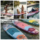 Genreen 11' Inflatable Stand Up Paddle Board Set with Complete SUP Accessories