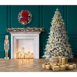 Haute Decor 37.6" Gold and Silver Resin Christmas Nutcracker with Metallic Glitter