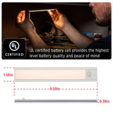 Energizer Motion-Sensing Magnetic LED Rechargeable Light Bars, 2-Pack 9.5" 200 lm