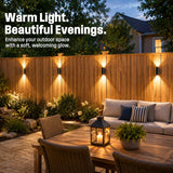 Westinghouse Solar Fence Lights with Up-and-Down LEDs and 3 Color Modes, 4-Pack