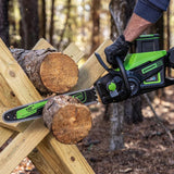 Greenworks 80V 18-Inch Cordless Chainsaw Kit – Battery Powered Chainsaw with 4Ah Battery, Charger, Case &amp; Extra Chains