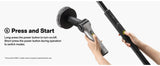 HOTO Flexi Cordless Spin Scrubber with Extension Rod, 8 Brush Heads, IPX7 Waterproof, 110-Min Runtime