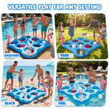 Flamingo Inflatable Pool Tic-Tac-Toe & Ring Toss Game Set