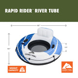 Ozark Trail Rapid Rider Single River Tube 48" with Mesh Seat, Backrest & Cup Holder