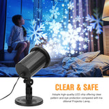 Snowflake Projector Light with 180° Adjustable Angle, Indoor Outdoor LED Holiday Lamp with Base