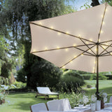 Mainstays 72 LED Solar Patio Umbrella Lights, Warm White Fits 9 ft Umbrellas