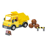 Bluey Dump Truck Playset – Exclusive 2.5" Hard-Hat Bluey & Muddy Bingo, Tilting Bed