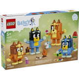 LEGO Bluey Brick-Built Heeler Family – 466 Pieces, 4 Customizable Figures & Accessories, Ages 5+