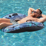Funsicle Sierra Blue River Inflatable Lounge – 4 ft River Float with Mesh Seat