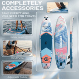 Genreen 11' Inflatable Stand Up Paddle Board Set with Complete SUP Accessories