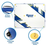 Aqua Leisure 8' x 10' Inflatable Floating Dock Platform, Aqua Pro Drop-Stitch Water Deck