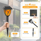 6-Pack Solar Pathway Lights – Waterproof LED Garden Stake Lights with Water Ripple Effect