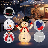 4 ft Lighted Pop-Up Snowman Christmas Decoration with 120 LEDs and Moving Hat