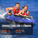 VEVOR 2 Person Towable Tube for Boating, Round Deck Tube