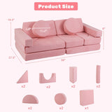 13-Piece INFANS Modular Kids’ Play Couch – Convertible Foam Fort-Building Sectional Sofa