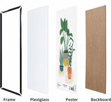 Mainstays Picture Frame – Black Flat Profile Wall Picture Frame with Plastic Front