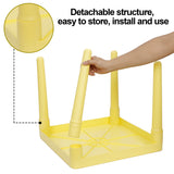 5-Piece 20" ZENY Kids Plastic Activity Table and 4 Chairs Set – Multicolor, Lightweight & Easy to Clean