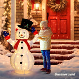4 ft Lighted Pop-Up Snowman Christmas Decoration with 120 LEDs and Moving Hat