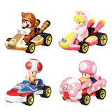 4-Pack Hot Wheels Mario Kart 1:64 Die-Cast Vehicles – 1 Exclusive Kart, Styles May Vary