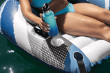 Intex River Run Lounge Inflatable Floating Water Seat with Backrest & Cup Holder