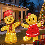 42" 3D Gingerbread Girl Outdoor Christmas Decoration with LED Lights