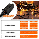 2-Pack 99 ft Outdoor Christmas String Lights – 198 ft Total, 600 Warm White LEDs