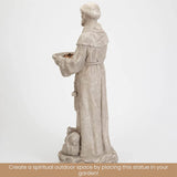 St. Francis Garden Statue with Bird Feeder, 26" Religious Outdoor Resin Sculpture