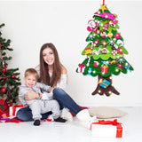 38.6" PayUSD Lighted Felt Christmas Tree – 33 Detachable Ornaments