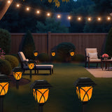 6-Pack Solar Pathway Lights – Waterproof LED Garden Stake Lights with Water Ripple Effect