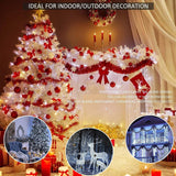 33 ft 410 LED Christmas Curtain String Lights, Cool White Plug-In Fairy Icicle Lights