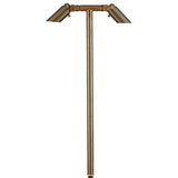 VOLT All-Star Twinnovator Brass Path & Area Light – Dual-Head Landscape Path Light