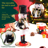 12" Wooden Nutcracker Soldier – Sword, Movable Jaw & Gift Box